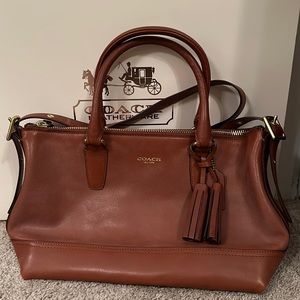 Brown Leather Medium Coach Bag